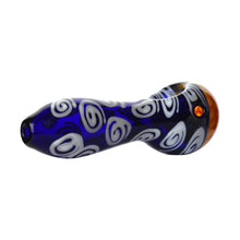 Load image into Gallery viewer, Spoon Pipe Honeycomb Blue Swirl