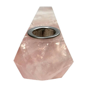 4" Handmade Crystal Herb Pipe
