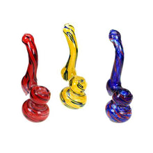 Load image into Gallery viewer, Snake Design Multi Coloured Glass Bubbler
