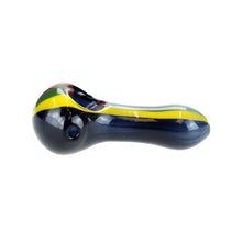 Load image into Gallery viewer, Black Rasta Glass Spoon
