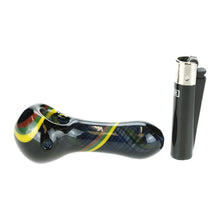 Load image into Gallery viewer, Rasta Glass Deluxe Spoon Pipe
