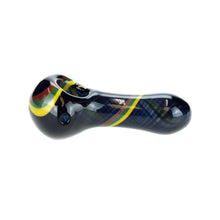 Load image into Gallery viewer, Rasta Glass Deluxe Spoon Pipe
