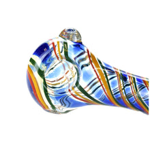 Load image into Gallery viewer, Striped Glass Spoon Pipe
