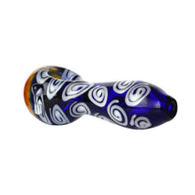 Load image into Gallery viewer, Spoon Pipe Honeycomb Blue Swirl
