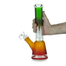 Load image into Gallery viewer, Rasta Beaker Bong with 8-Arm Tree Perc
