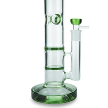 Load image into Gallery viewer, Cylinder Bong with Twin Honeycomb Percs and Ice Pinch
