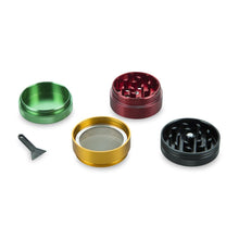 Load image into Gallery viewer, 4 Part 1.5&quot; Aluminium Rasta Pocket Grinder with Sifter
