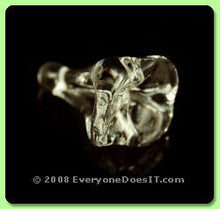 Load image into Gallery viewer, Clear Pinched Teardrop Glass Gauze 14.5
