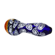 Load image into Gallery viewer, Spoon Pipe Honeycomb Blue Swirl

