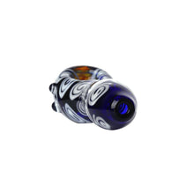 Load image into Gallery viewer, Spoon Pipe Honeycomb Blue Swirl
