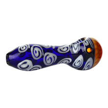 Load image into Gallery viewer, Spoon Pipe Honeycomb Blue Swirl

