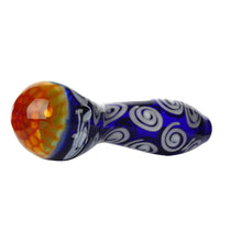 Load image into Gallery viewer, Spoon Pipe Honeycomb Blue Swirl
