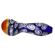 Load image into Gallery viewer, Spoon Pipe Honeycomb Blue Swirl
