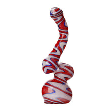 Load image into Gallery viewer, Swirly Glass Bubblers Red, White and Blue

