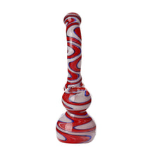 Load image into Gallery viewer, Swirly Glass Bubblers Red, White and Blue
